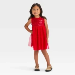 Toddler Girls' Sequin Dress - Cat & Jack™ Red -CAT & JACK Shop GUEST f90ee142 e611 46a8 9820 7d0f2f94520a