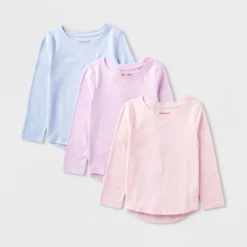 Toddler Girls' 3pk Solid Shirt Set - Cat & Jack™ Purple/Pink/Blue -CAT & JACK Shop GUEST f9742d64 7361 4b6c 9ea2 03f631f45638