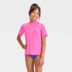 Girls' Butterfly Printed Rash Guard Swim Top - Cat & Jack™ Pink -CAT & JACK Shop GUEST fb59fcf4 d9c4 44f1 8e13 fb387177b510