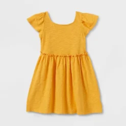 Toddler Girls' Short Sleeve Solid Knit Washed Dress - Cat & Jack™ -CAT & JACK Shop GUEST fc2e04fa e442 4398 bb2c 541040c22852
