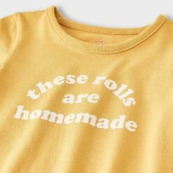 Baby These Rolls Are Homemade Short Sleeve Romper - Cat & Jack™ Yellow -CAT & JACK Shop GUEST fc4064e6 77fa 404f 812a e570249da42c