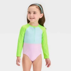 Toddler Girls' Long Sleeve Colorblock One Piece Swimsuit - Cat & Jack™ -CAT & JACK Shop GUEST ffb779f4 05eb 4ccf a96e 84721f191050